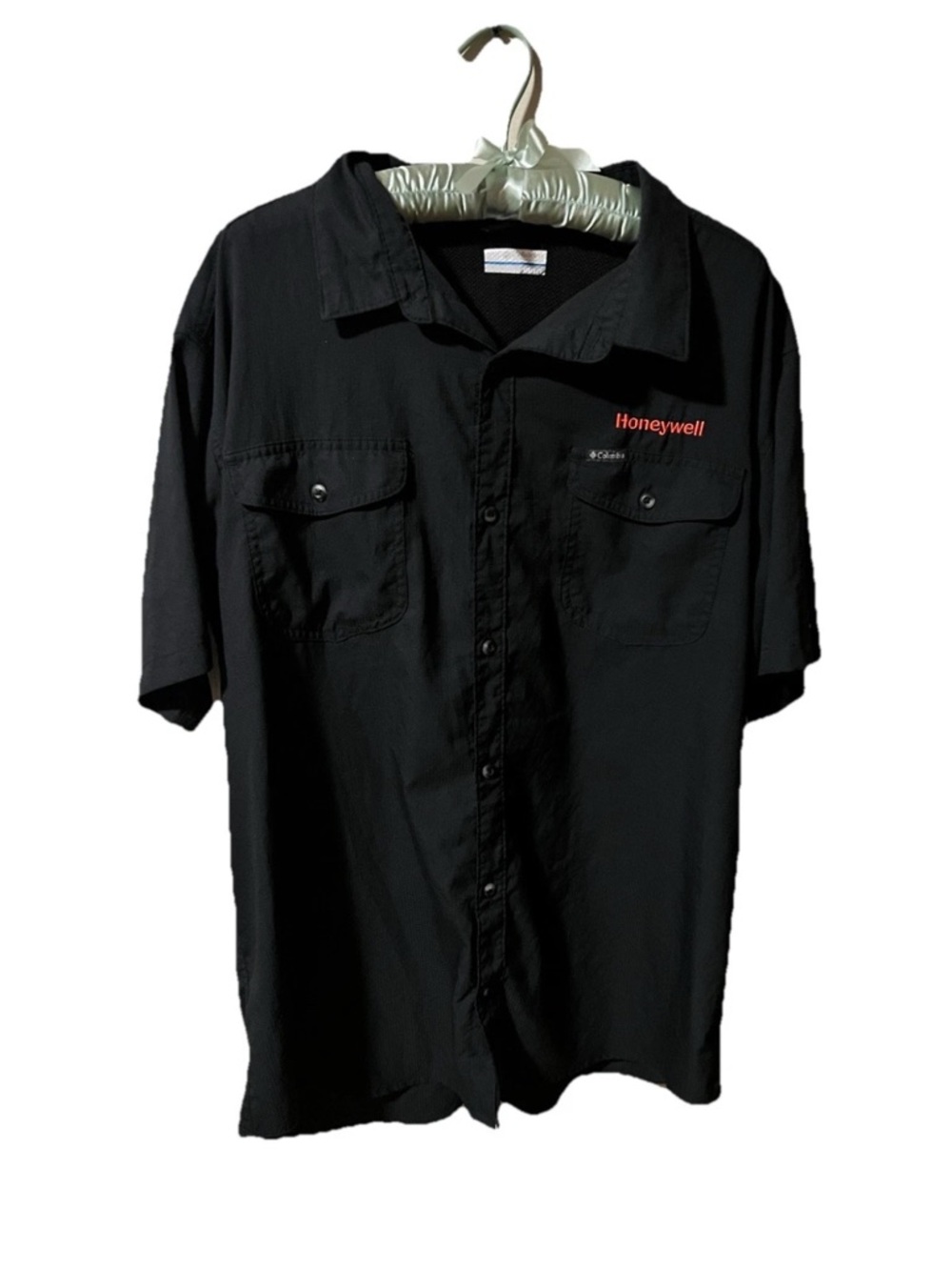 Honeywell Men’s Black Short-Sleeve Button-Down Work Shirt